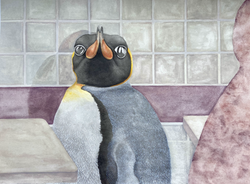 《LONE&LINE’S STORY》, 2021, 58cmx43cm,中国画